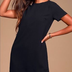 Lulus Black Shift Mini Dress NWT